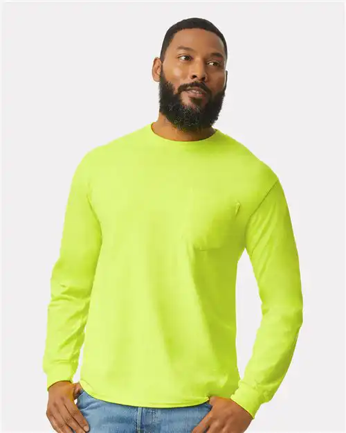 Men's Ultra Cotton® Long Sleeve Pocket T-Shirt