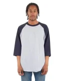Shaka Wear Unisex Three-Quarter Sleeve Raglan T-Shirt