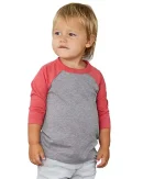 BELLA + CANVAS Toddler Three-Quarter Sleeve Baseball Tee