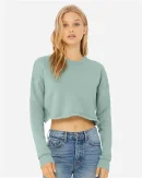 BELLA + CANVAS Women's Crop Fleece Crewneck Sweatshirt