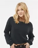 Independent Trading Co. Women's Lightweight Crop Crewneck Sweatshirt