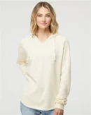 Independent Trading Co. Women’s Lightweight California Wave Wash Hooded Sweatshirt