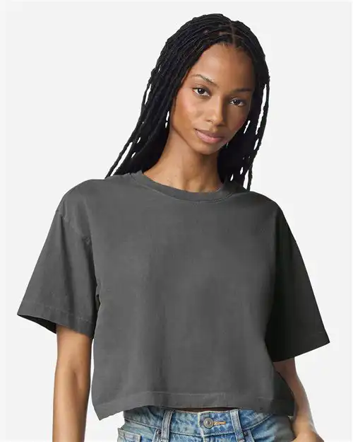 American Apparel Women's Garment-Dyed Heavyweight Cropped Tee