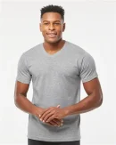 Tultex Men's Poly-Rich V-Neck T-Shirt