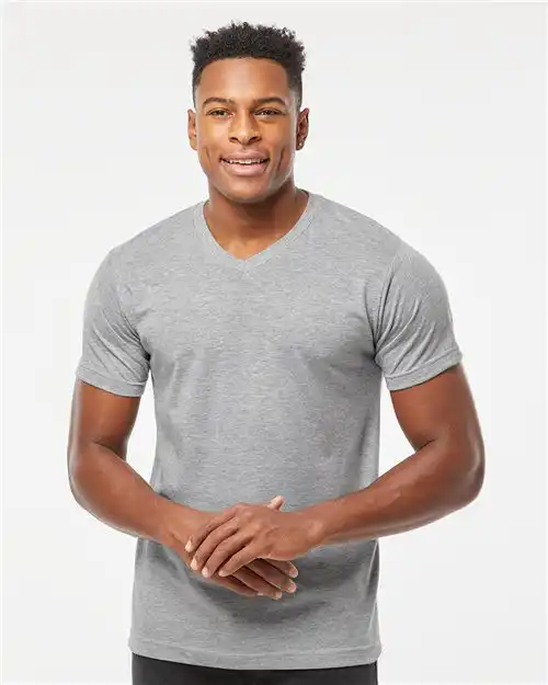 Tultex Men's Poly-Rich V-Neck T-Shirt