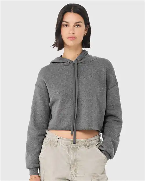BELLA + CANVAS Women's Crop Fleece Hoodie Sweatshirt