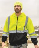 Kishigo Unisex Hi-Vis Full-Zip Hooded Sweatshirt