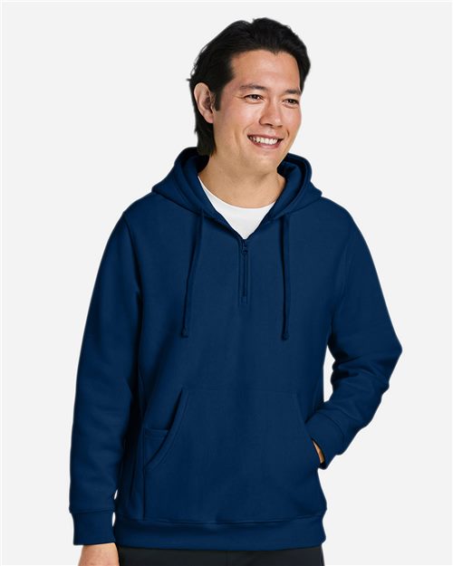 Team 365 Unisex Zone HydroSport™ Heavyweight Quarter-Zip Hooded Sweatshirt